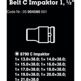 Wera belt c impaktor 1 doppenset, 1 2 dopsleutel (zwart, 9-delig, voor slagmoersleutels)