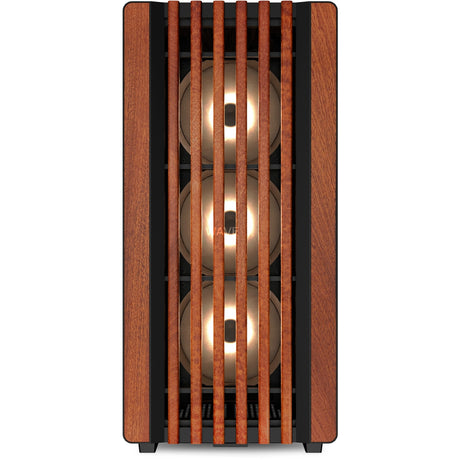 Sharkoon rebel c70g rgb midi tower behuizing (zwart houtkleur | 2x usb-a | 1x usb-c | rgb | tempered glass)