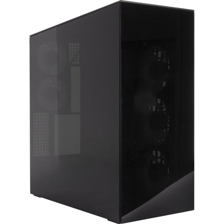 Arctic xtender midi tower behuizing (zwart (mat) | 2x usb-a | 1x usb-c | rgb | tempered glass)