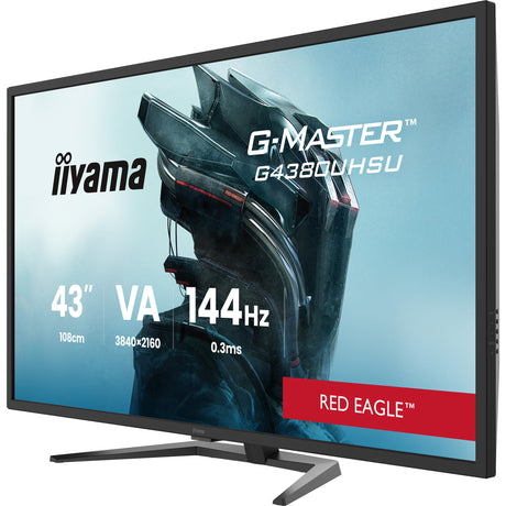 Iiyama g-master red eagle g4380uhsu-b2 42.5 4k ultra hd gaming monitor (zwart, 2x displayport, 2x hdmi, 4x usb-a, 144 hz)