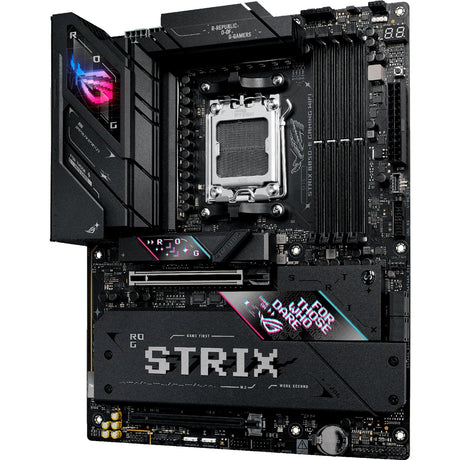 Asus rog strix b850-e gaming wifi socket am5 moederbord (zwart, raid, 5gb-lan, wi-fi 7, bt, sound, atx)