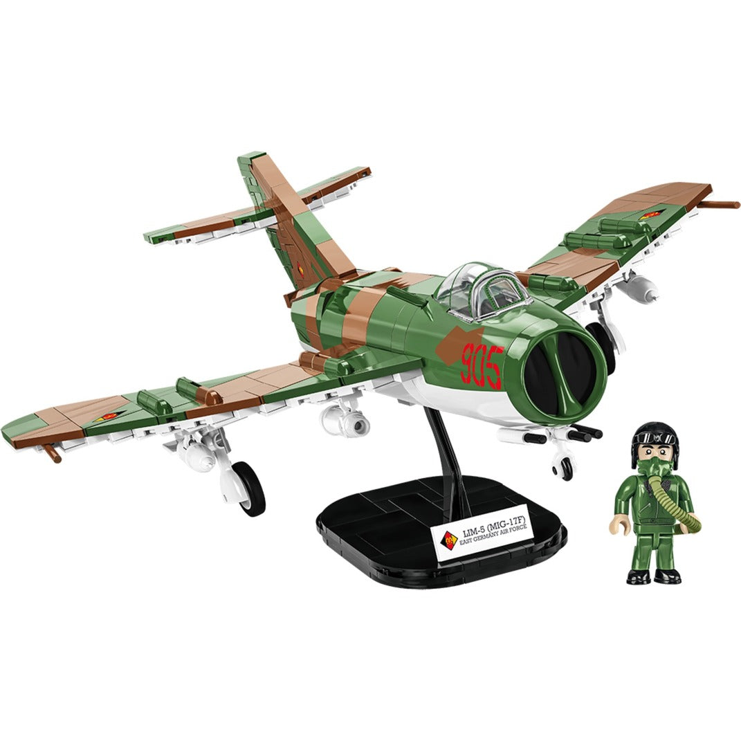 Cobi historical collection - lim-5 ( mig-17f ) east germany air force constructiespeelgoed (schaal 1:32)