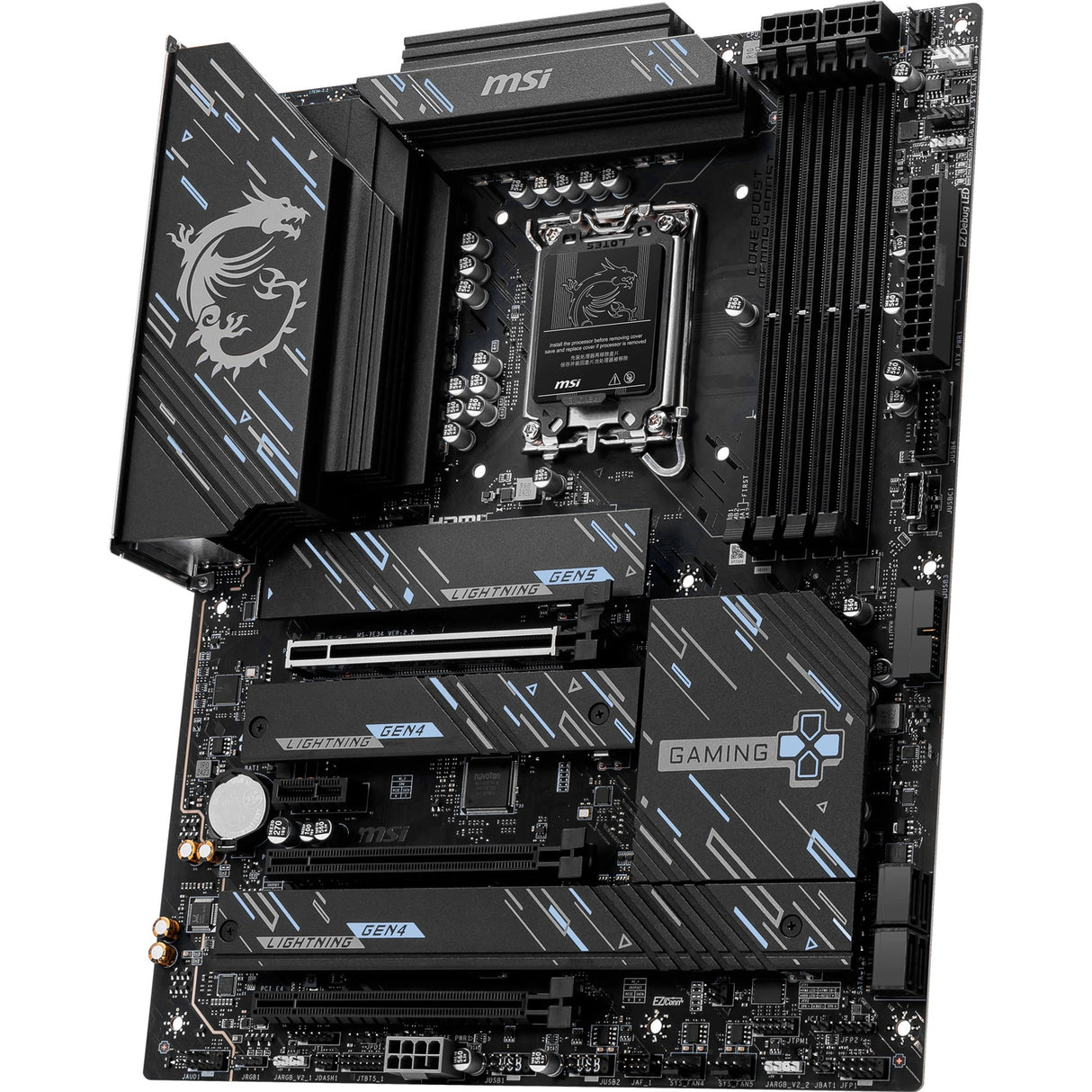 Msi z890 gaming plus wifi socket 1851 moederbord (zwart, raid, 5gb-lan, wlan, bt, sound, atx)
