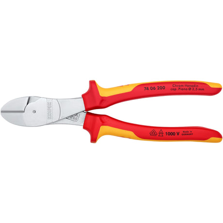 Knipex 74 06 200 kracht-zijsnijtang comfort 200mm vde