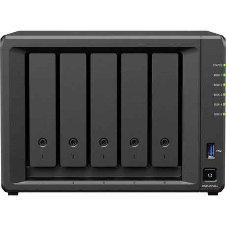 Synology diskstation ds1525neo+ nas (zwart, 2x lan, usb)