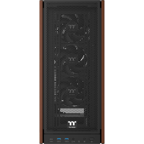 Thermaltake s370 ws midi tower behuizing (zwart | 2x usb-a | 1x usb-c | tempered glass)