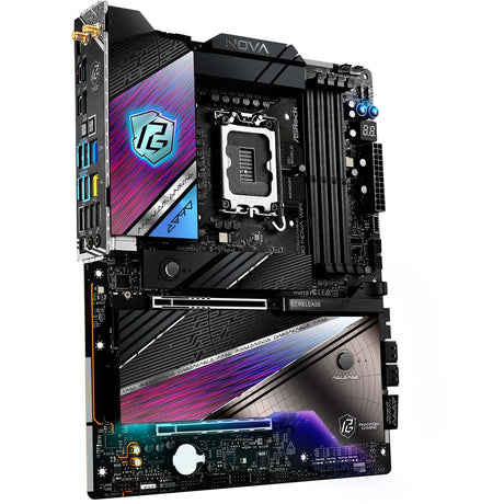 Asrock z890 nova wifi socket 1851 moederbord (zwart, raid, 5gb-lan, 2.5gb-lan, wi-fi 7, bt, sound, atx)