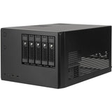Silverstone sst-cs351 mini tower behuizing (zwart | 2x usb-a | 1x usb-c)