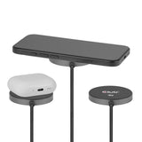 Club 3d cac-3027 qi2 25w draadloze oplader (zwart, qi-gecertificeerd, magsafe-compatibel, magnetisch pad)