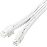 Silverstone sst-pp07e-eps8w-v2, eps 12v 8pin (4+4) verlengkabel (wit, 30 centimeter)