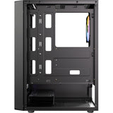 Antec ax26 rgb elite midi tower behuizing (zwart | 3x usb-a | tempered glass)