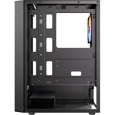 Antec ax26 rgb elite midi tower behuizing (zwart | 3x usb-a | tempered glass)