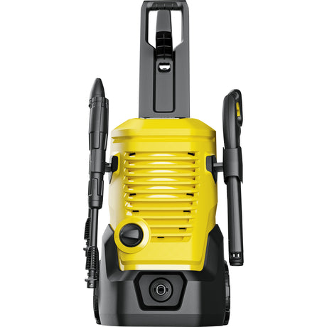 Kärcher k 5 wcm premium home hogedrukreiniger (geel zwart, met vuilfrees, slanghaspel en oppervlaktereiniger)