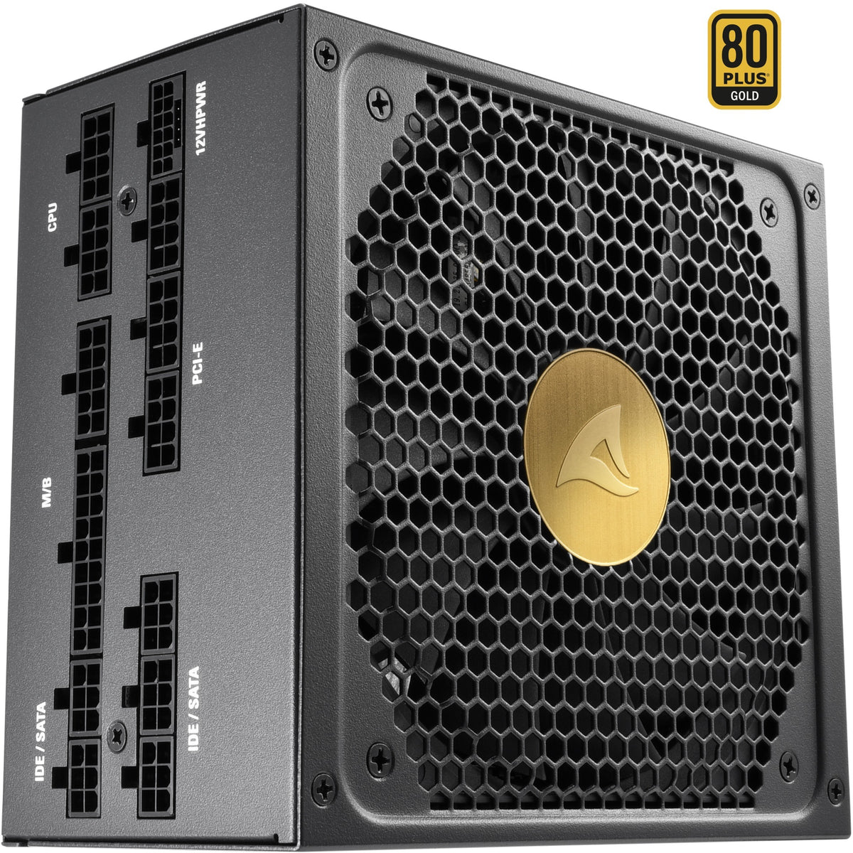 Sharkoon rebel p30 gold modulaire 1000 watt voeding (zwart, 1x 12vhpwr, 4x pcie)