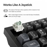 Keychron q6 he 8k magnetic switch keyboard (wit, us lay-out (qwerty), ultra-fast lime, 100%, rgb, hot swap, 8k)