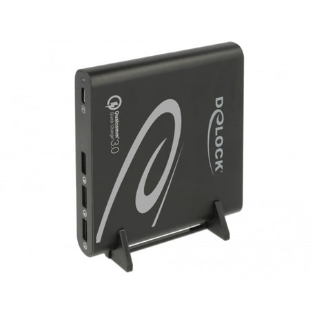 Delock usb oplader 1x usb type-c + 3x usb type-a (zwart, 1x usb-c, 3x usb-a)