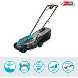 Gardena accugrasmaaier powermax 32 18v p4a set (zwart grijs, incl. li-ion accu 4,0ah, power for all alliance)