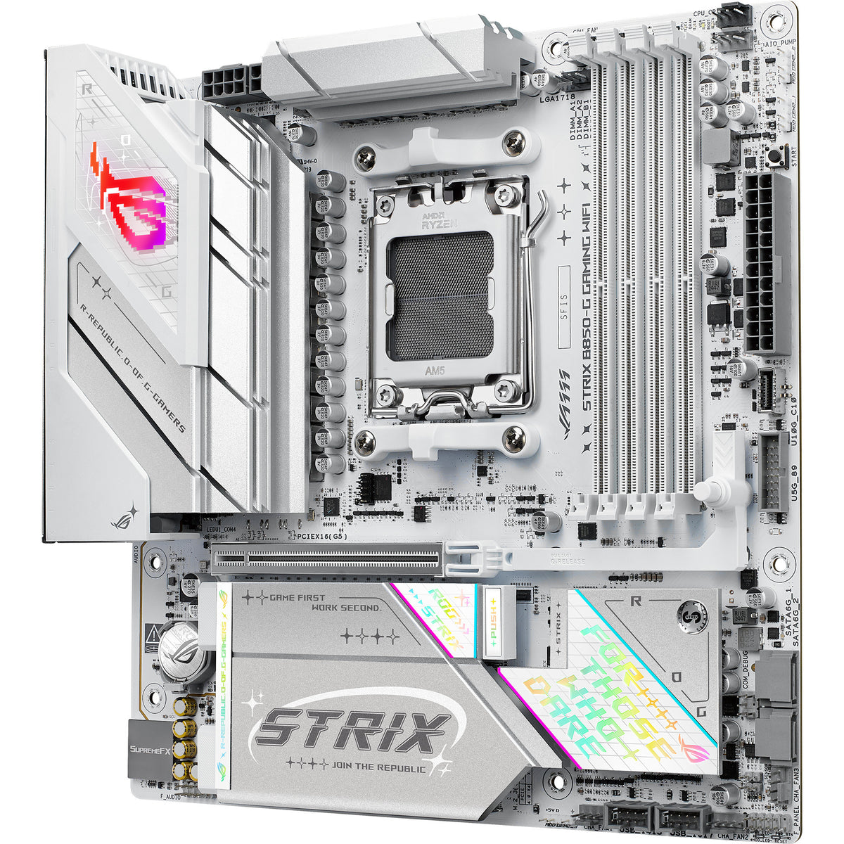 Asus rog strix b850-g gaming wifi socket am5 moederbord (2.5gb-lan, wi-fi 7, bt, sound, µatx)