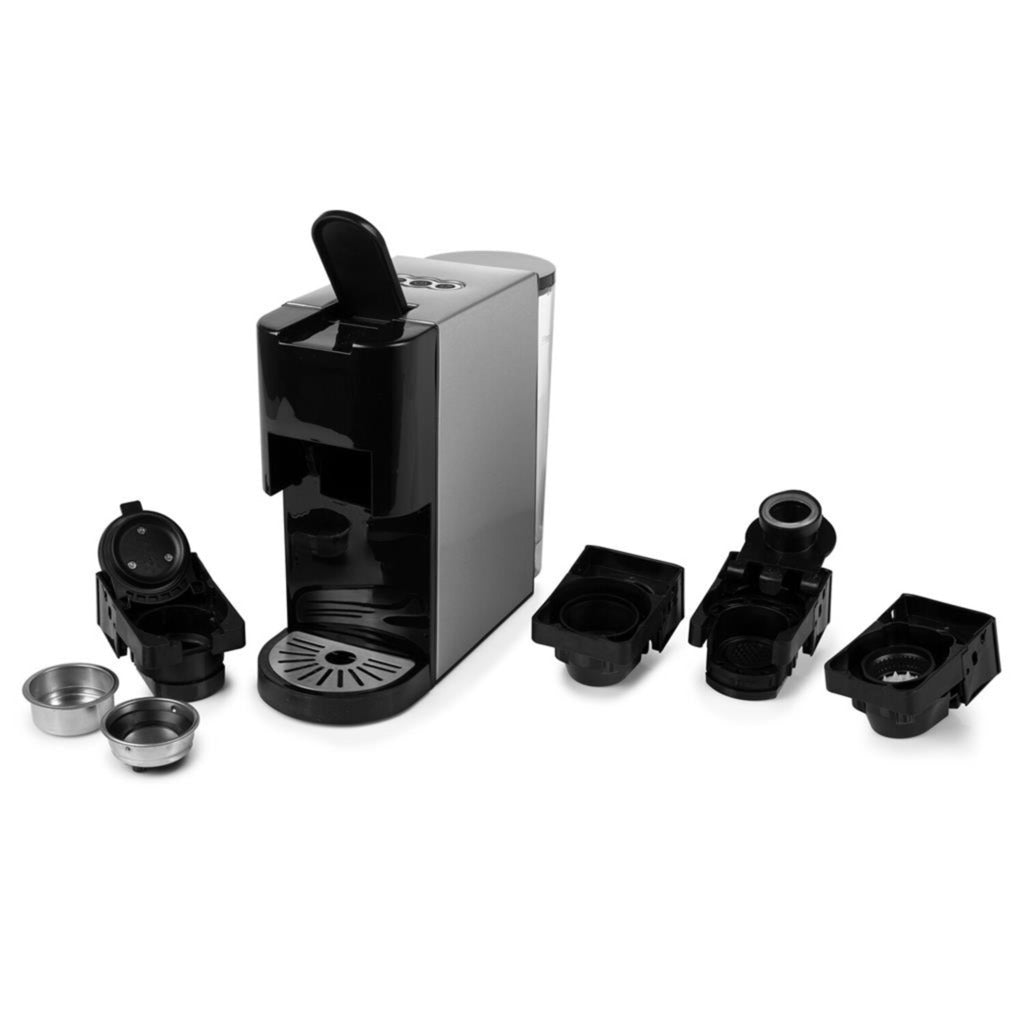 Princess 249451 multi capsule coffee machine 5-in-1 capsule machine (zilver, dolce gusto | e.s.e. | nespresso | lavazza a modo mio | gemalen koffie)