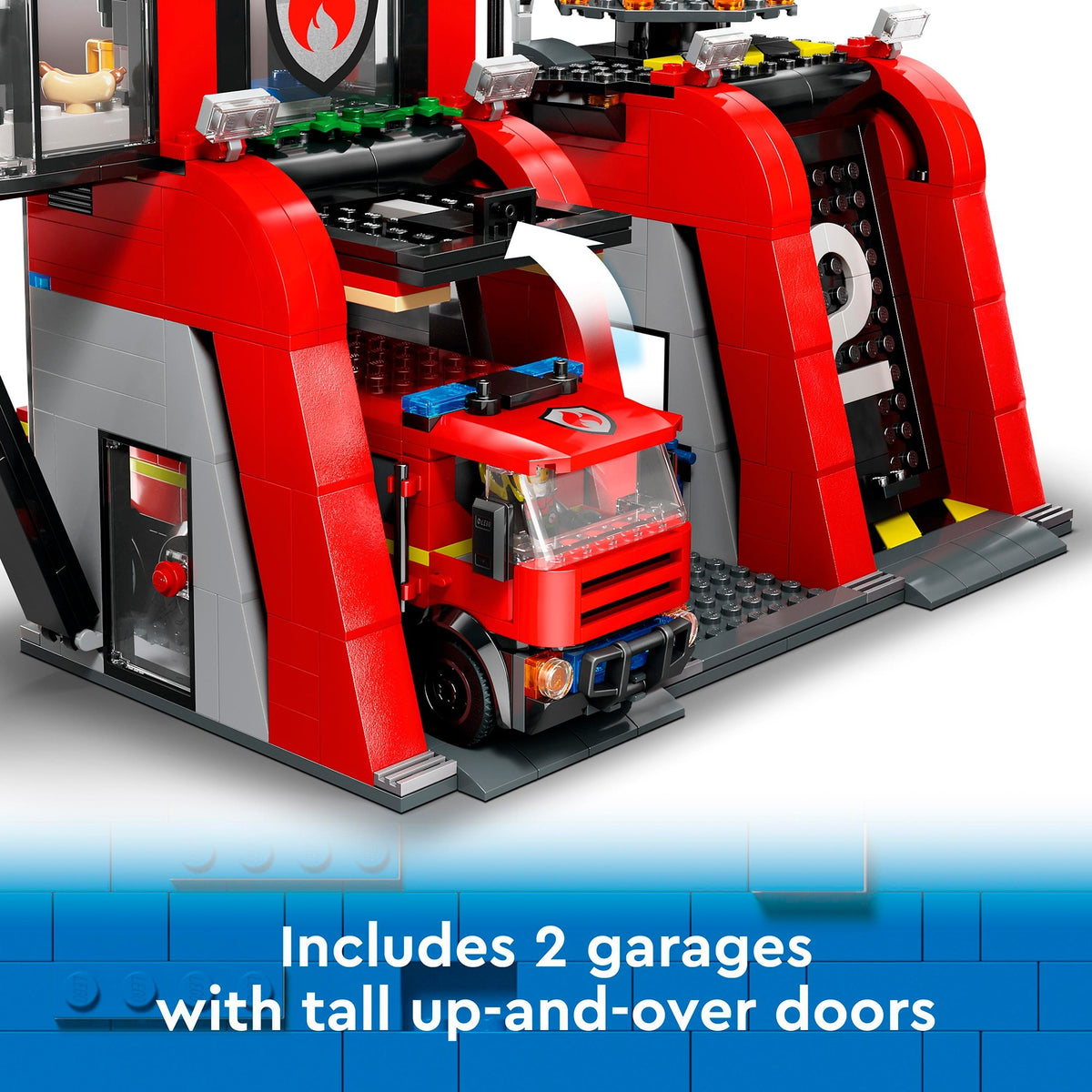 Lego city - brandweerkazerne en brandweerauto constructiespeelgoed (60414)