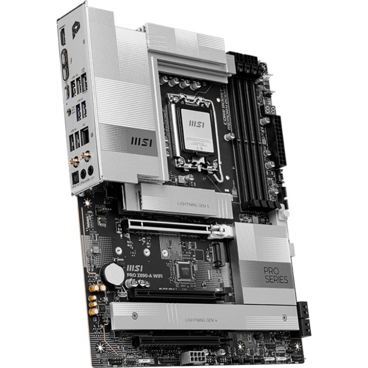 Msi pro z890-a wifi socket 1851 moederbord (zwart wit, raid, 5gb-lan, wi-fi 7, bt, sound, atx)