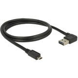 Delock easy-usb-a 2.0 male > easy-usb micro-usb-b 2.0 male kabel (zwart, 1 meter)