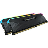 Corsair vengeance rgb rs 16 gb ddr4-3200 (2x 8 gb) werkgeheugen (zwart, cmg16gx4m2e3200c16, xmp 2.0)