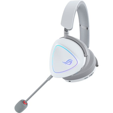 Asus rog delta ii moonlight white edition over-ear gaming headset (wit, rgb, 3.5 mm, 2.4 ghz, bluetooth)