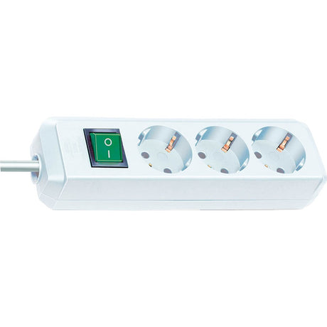 Brennenstuhl eco-line met schakelaar 3-voudig, 5 m 3-voudige stekkerdoos (wit, 3x stekker)