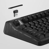 Iqunix og80 dark side wireless mechanical keyboard (zwart, us lay-out (qwerty), gateron red, 80% (tkl), rgb leds, hot-swappable, pbt, 2.4ghz | bluetooth 5.1 | usb-c)
