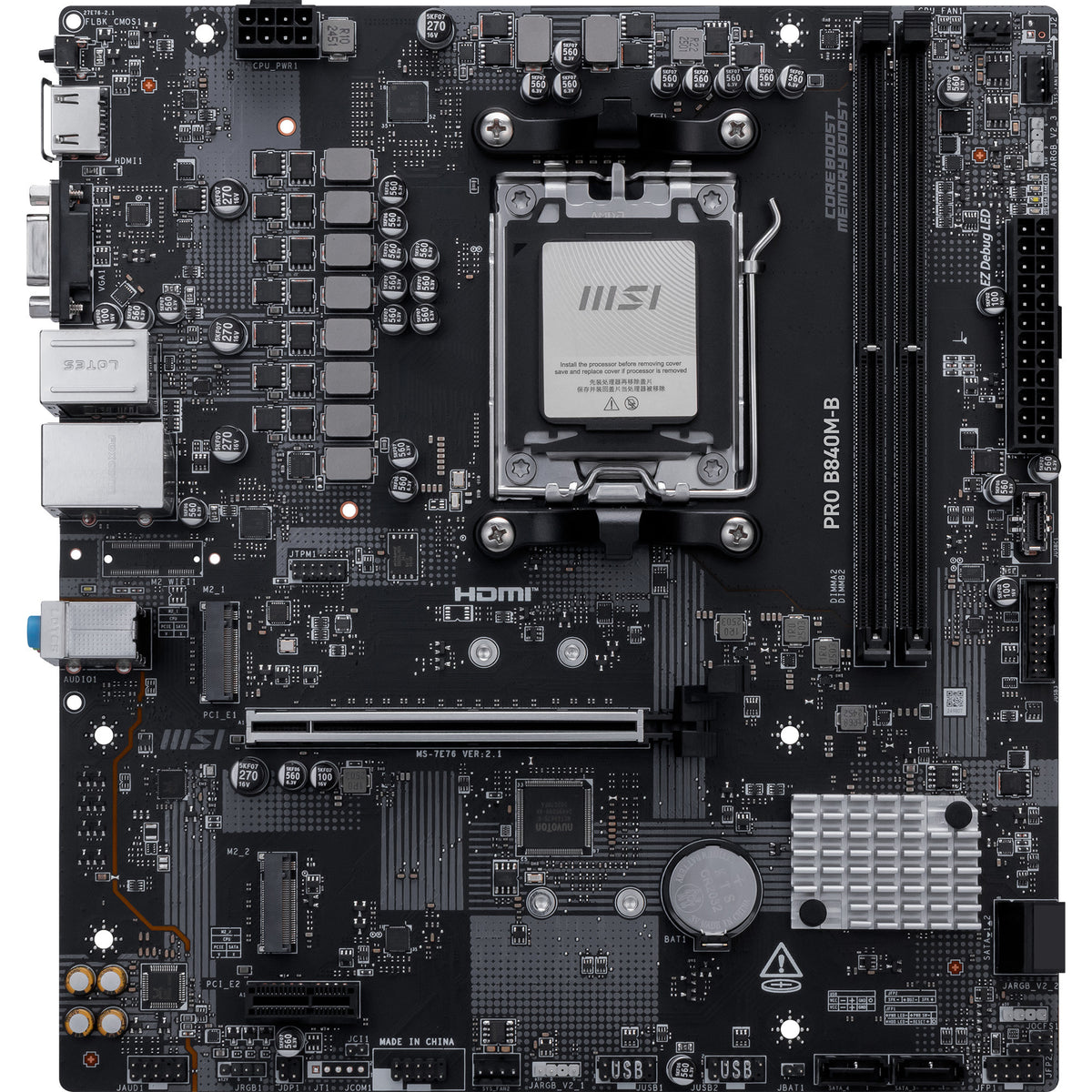 Msi pro b840m-b socket am5 moederbord