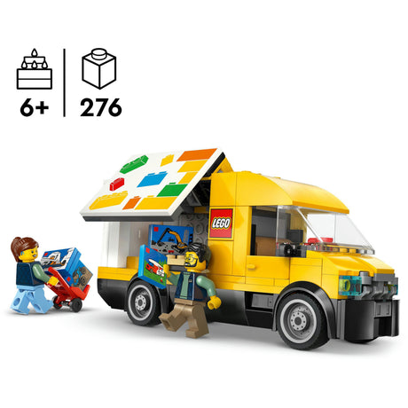 Lego ® city: de bestelwagen - bouw- en speelset voor autofans vanaf 6 jaar - met 2 minifiguren - 60500