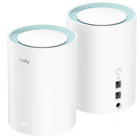 Cudy ac1200 gigabit mesh wi-fi system (2-pack) mesh router (wit)