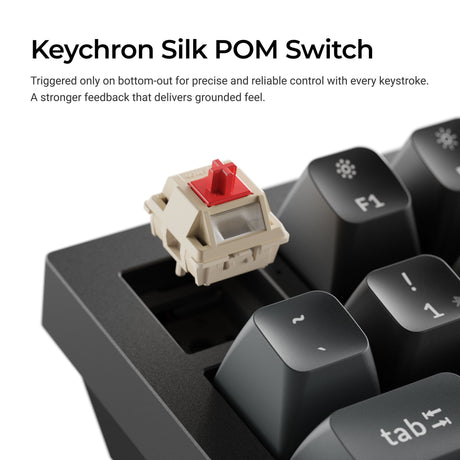 Keychron q6 ultra-m3 8k wireless custom mechanical keyboard (zwart, us lay-out (qwerty), silk pom brown, 100%, rgb, hot swap, 8k, 2.4 ghz bluetooth 5.2 usb-c)