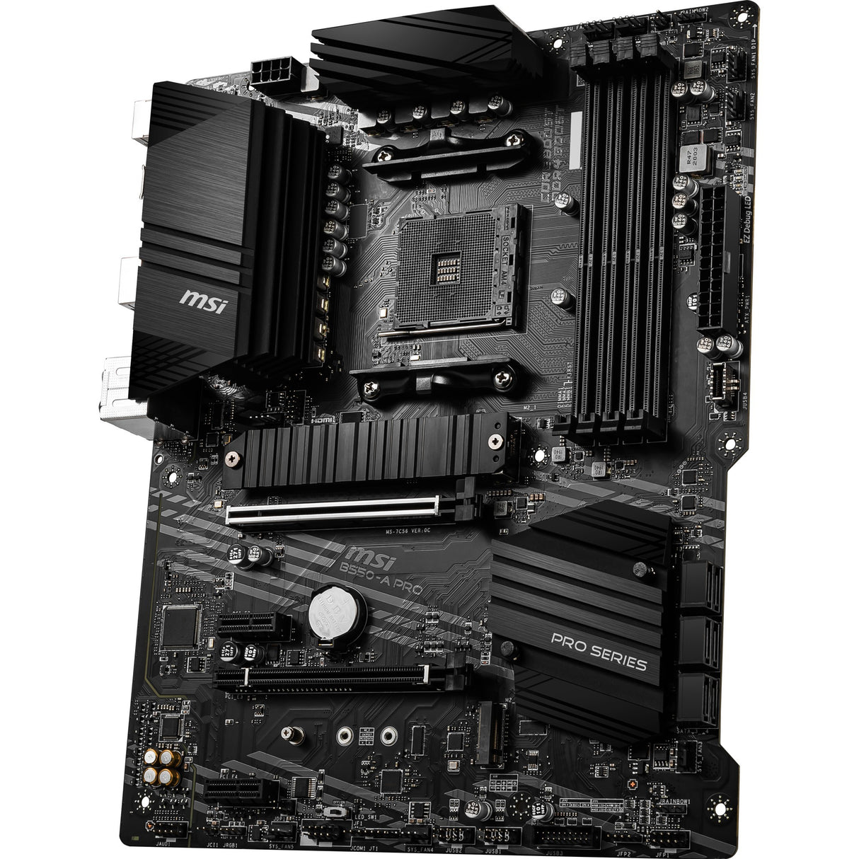 Msi b550-a pro socket am4 moederbord (zwart, raid, gb-lan, sound, atx)