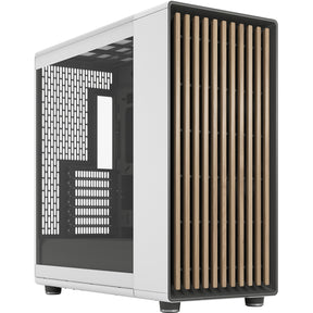Fractal design north xl rc chalk white tg clear midi tower behuizing (wit houtkleur | 2x usb-a | 1x usb-c | tempered glass)