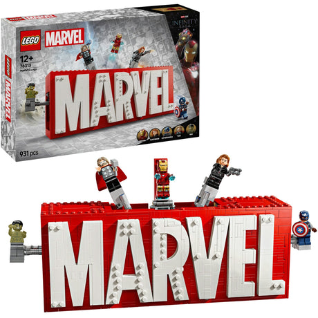 Lego marvel: marvel logo en minifiguren verzamelset - 76313