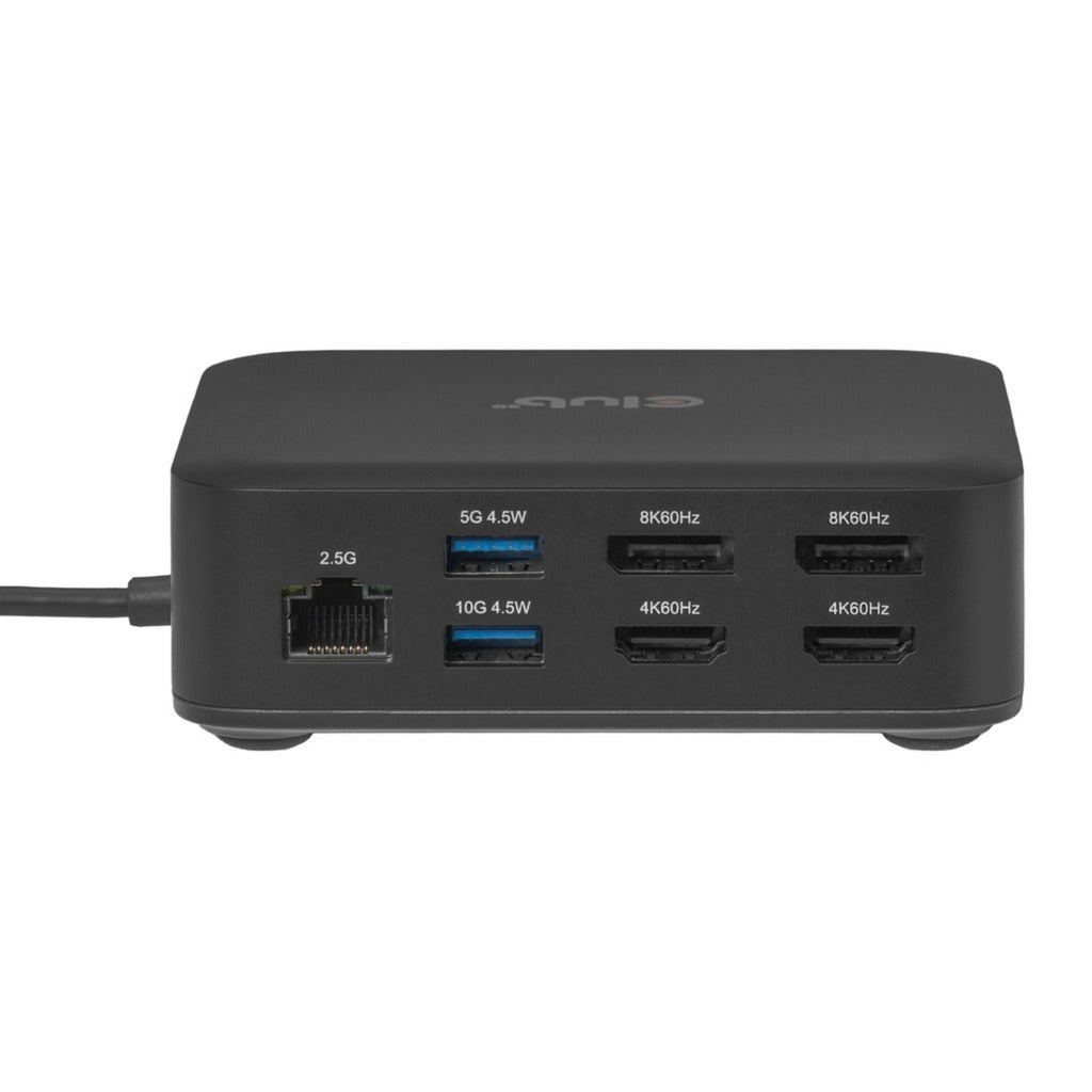 Club 3d 12-1 usb-c® quad displaylink dockingstation (zwart)