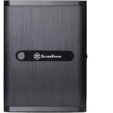 Silverstone sst-ds380b mini tower behuizing (zwart | 2x usb-a)