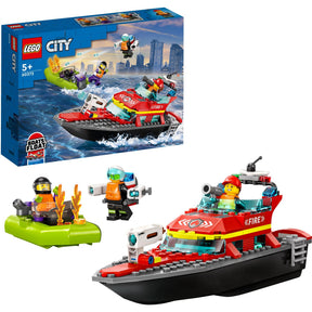 Lego city - reddingsboot brand constructiespeelgoed (60373)