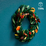 Lego icons herfstkrans bouwpakket voor volwassenen met bloemen - kerstdecoratie - 10340