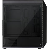 Aerocool shard midi tower behuizing (zwart | 3x usb-a | rgb | window)