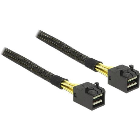 Delock mini sas hd sff-8643 naar mini sas hd sff-8643 kabel (zwart, 0,5 meter)