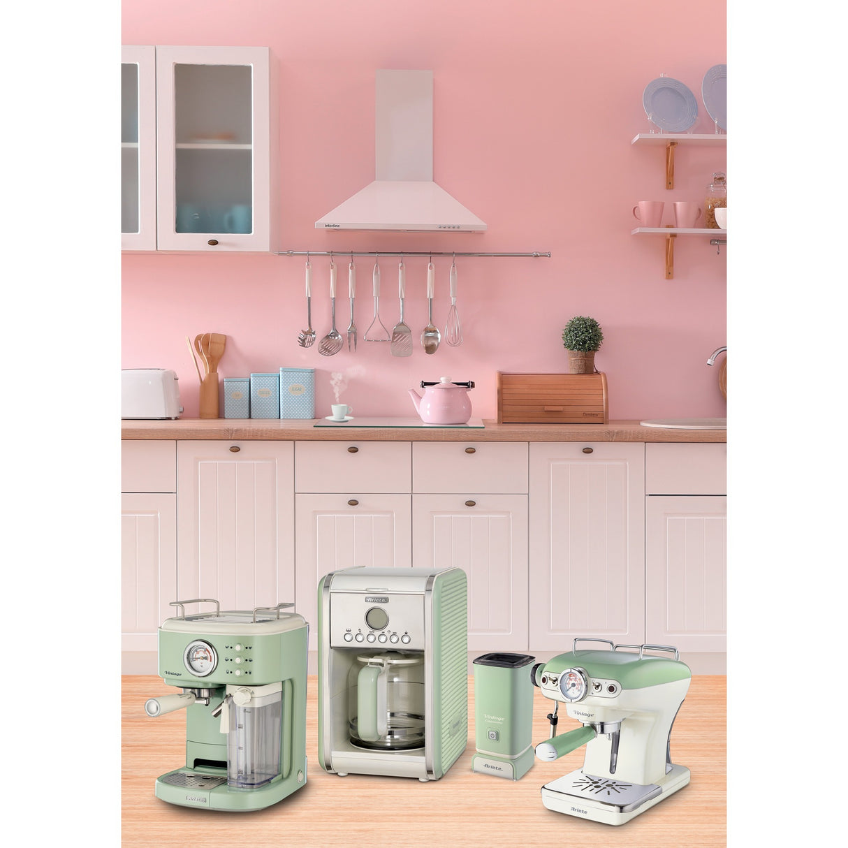 Ariete vintage american coffee machine 1342 04 koffieapparaat (lichtgroen)