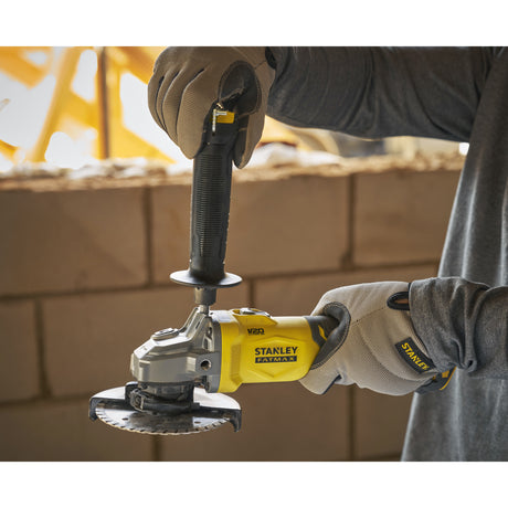 Stanley fatmax v20 18v haakse slijper 125mm (zwart geel, accu en oplader inbegrepen, met koffer)