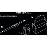 Wera 2go 2 xl gereedschapskoffer gereedschapskist (zwart)