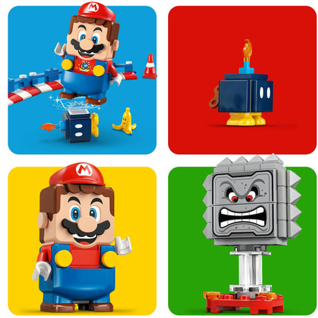 Lego super mario - mario kart - interactieve mario en standaardkart constructiespeelgoed (72043)