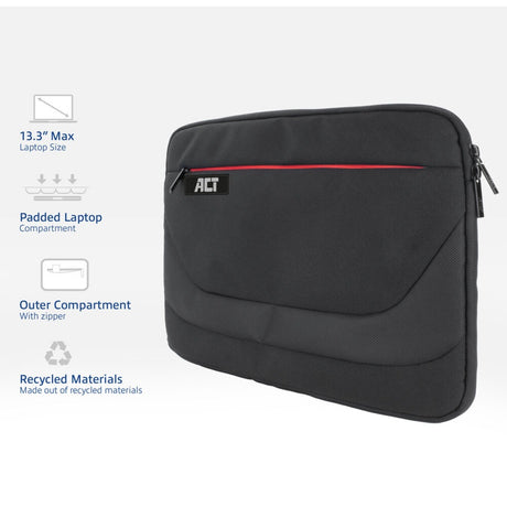 Act connectivity suburb laptop sleeve 13,3 (zwart)