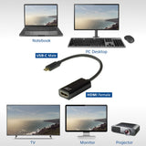 Act connectivity usb-c naar hdmi female adapter (zwart)