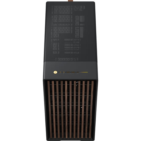 Fractal design north xl rc charcoal black tg dark midi tower behuizing (zwart houtkleur | 2x usb-a | 1x usb-c | tempered glass)